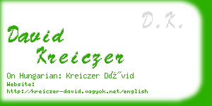 david kreiczer business card